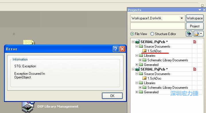 點(diǎn)擊“打開”。打開過程中出現(xiàn)了一個(gè)錯(cuò)誤，但文件轉(zhuǎn)換還是成功了。點(diǎn)擊 OK 關(guān)閉錯(cuò)誤窗口。