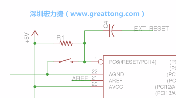 很多PCB設(shè)計(jì)者的設(shè)計(jì)不符合人體工學(xué)，他們使用很小的按鈕、不方便的元件配置和難以解讀的標(biāo)簽，千萬不要變成這樣！這次我們的設(shè)計(jì)有一個(gè)大小合適的重置按鈕（reset button）和可以清楚辨認(rèn)是否已經(jīng)接上電源的LED指示燈。